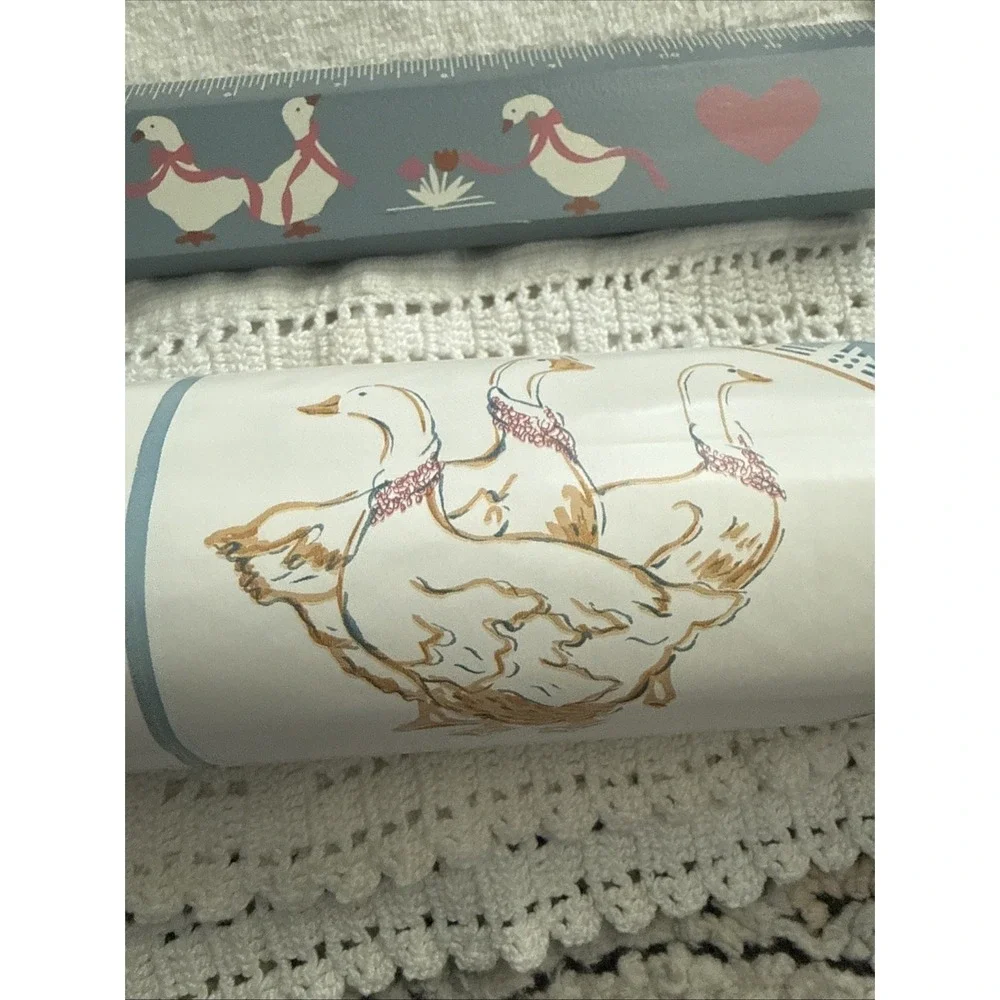 Vintage Country Goose Kitchen Magic Cover 90 X 16 Magnet Ruler Linens Cultlery